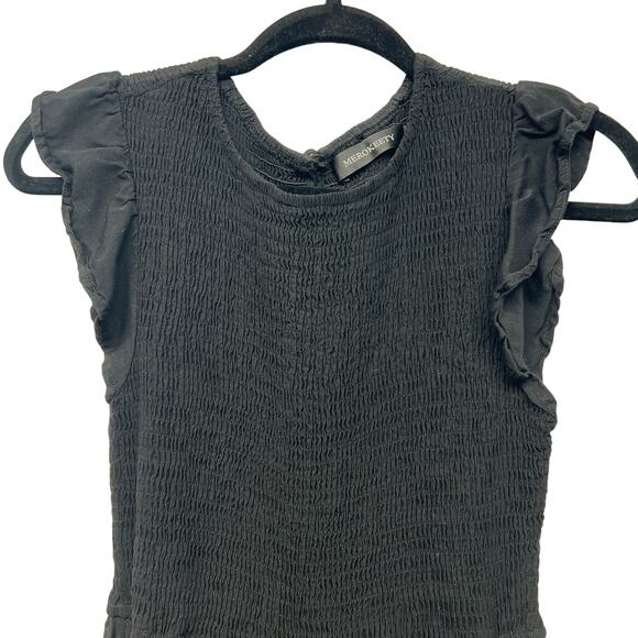 Merokeety Womens Maxi Dress Small Smocked Tiered Dark Cottage Dark Fairy Whimsy - Picture 4 of 15